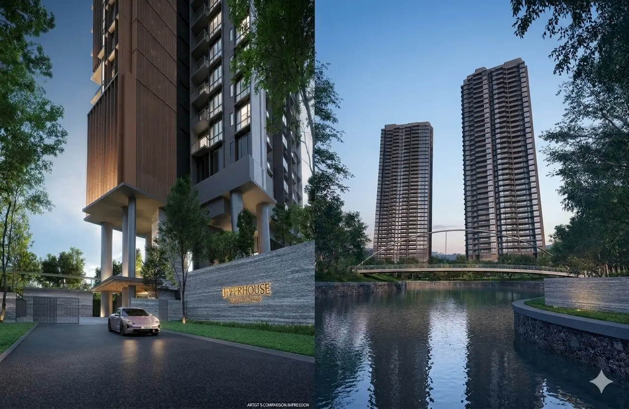 upperhouse vs river modern comparison district 9 10 condo 2026 Comparison of Upperhouse at Orchard Boulevard (District 10) and River Modern at River Valley Green (District 9) — two luxury new launch condominiums in Singapore 2026